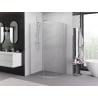 Mexen Exo cabine de douche asymétrique semi-circulaire coulissante 120 x 80 cm, transparent, chrome - 8131-120-080-01-00