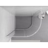 Mexen Exo cabine de douche asymétrique semi-circulaire coulissante 120 x 80 cm, transparent, chrome - 8131-120-080-01-00