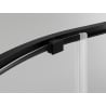 Mexen Exo cabine de douche semi-circulaire asymétrique coulissante 120 x 80 cm, transparent, noir - 8131-120-080-70-00