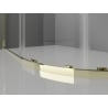Mexen Exo cabine de douche semi-circulaire asymétrique coulissante 120 x 80 cm, transparente, or - 8131-120-080-50-00