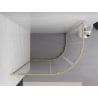 Mexen Exo cabine de douche coulissante semi-circulaire 120 x 80 cm, transparente, dorée - 8132-120-080-50-00
