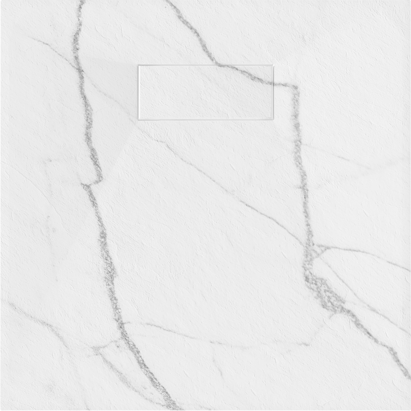 Mexen Hugo receveur de douche carré SMC 70 x 70 cm, pierre blanche - 42157070