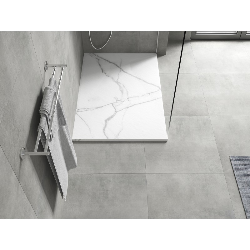 Mexen Hugo receveur de douche rectangulaire SMC 130 x 80 cm, pierre blanche - 42158013