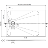 Mexen Hugo receveur de douche rectangulaire SMC 100 x 90 cm, pierre blanche - 42159010
