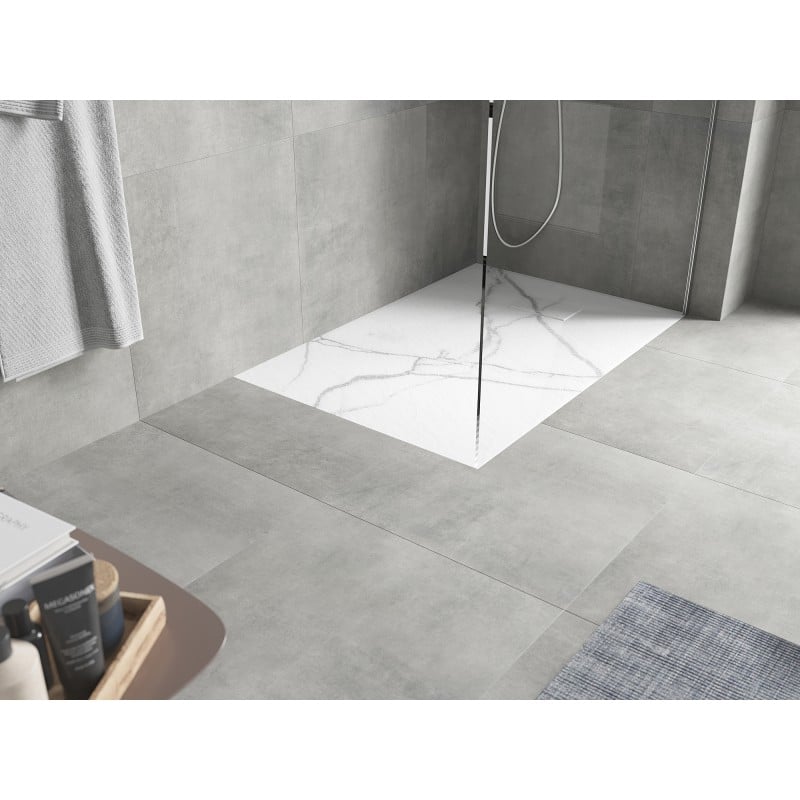 Mexen Hugo receveur rectangulaire SMC 130 x 90 cm, pierre blanche - 42159013