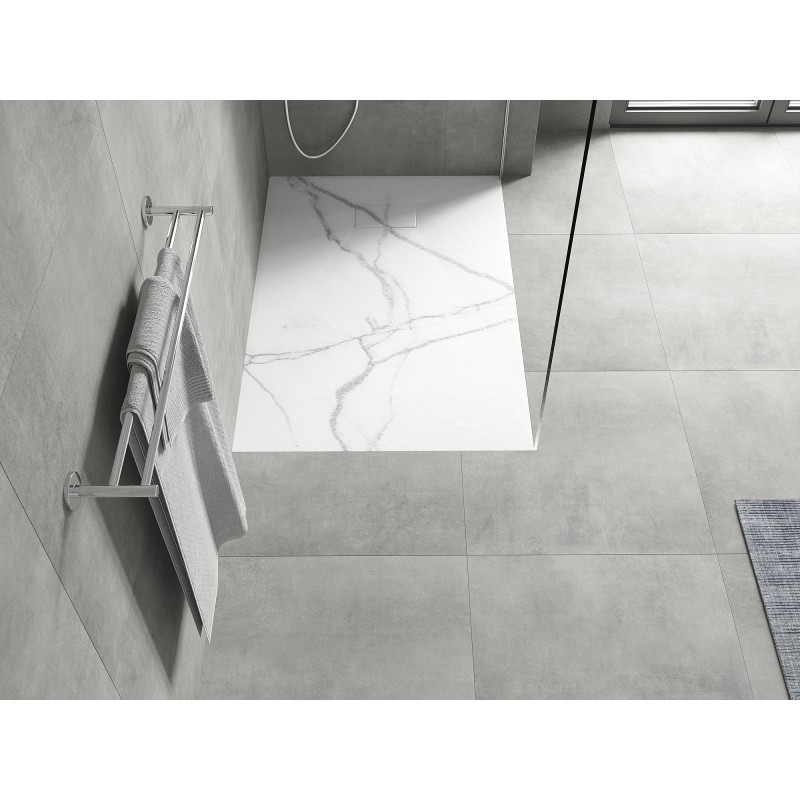 Mexen Hugo receveur rectangulaire SMC 130 x 90 cm, pierre blanche - 42159013