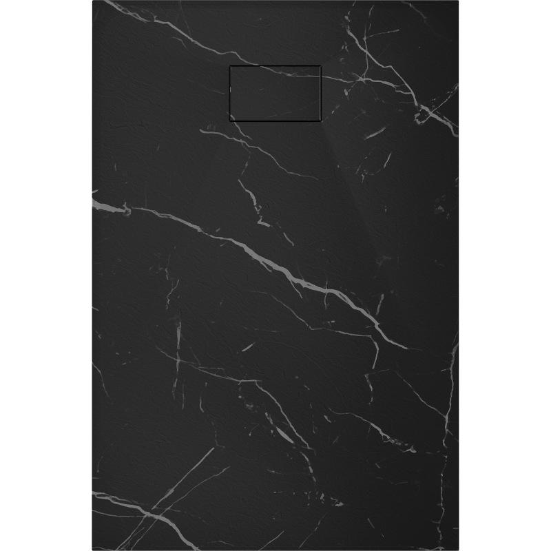Mexen Hugo receveur de douche rectangulaire SMC 100 x 70 cm, pierre noire - 42757010