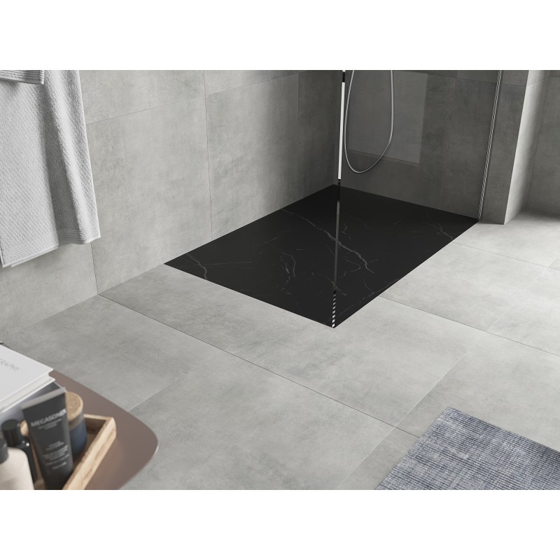 Mexen Hugo receveur de douche rectangulaire SMC 90 x 70 cm, pierre noire - 42757090