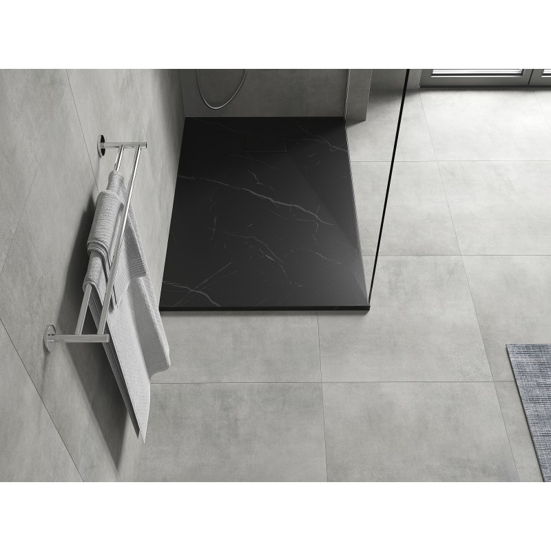 Mexen Hugo receveur de douche rectangulaire SMC 130 x 80 cm, pierre noire - 42758013