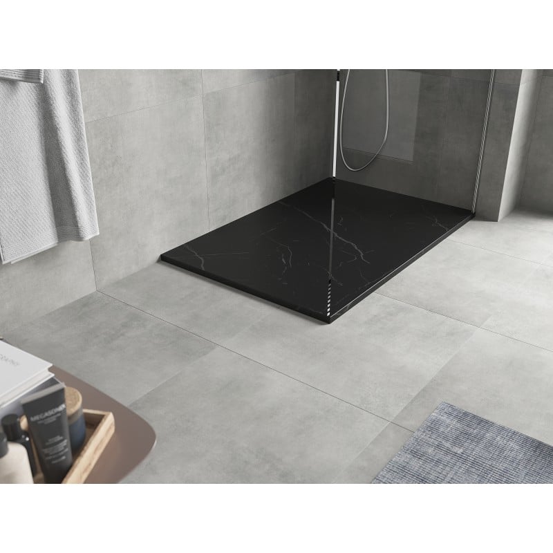 Mexen Hugo receveur de douche rectangulaire SMC 100 x 90 cm, pierre noire - 42759010