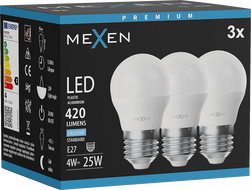 Mexen Nova 3x Ampoule LED E27, G45, 4W, Froid - 6500K, 420 lm - L101-E27-0465-01x03