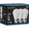 Mexen Nova 3x Ampoule LED E27, G45, 8W, Chaude - 3000K, 840 lm - L101-E27-0830-01x03