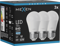 Mexen Nova 3x Ampoule LED E27, G45, 8W, Froide - 6500K, 840 lm - L101-E27-0865-01x03