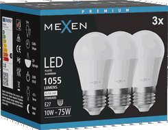 Mexen Nova 3x Ampoule LED E27, G45, 10W, Neutre - 4000K, 1055 lm - L101-E27-1040-01x03