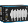 Mexen Nova 6x Ampoule LED E14, C37, 1W, Chaude - 3000K, 105 lm - L102-E14-0130-01x06