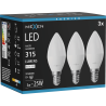 Mexen Nova 3x Ampoule LED E14, C37, 3W, Neutre - 4000K, 315 lm - L102-E14-0340-01x03