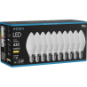 Mexen Nova 10x Ampoule LED E14, C37, 4W, Chaude - 3000K, 420 lm - L102-E14-0430-01x10