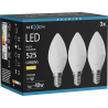 Mexen Nova 3x Ampoule LED E14, C37, 5W, Chaude - 3000K, 525 lm - L102-E14-0530-01x03