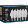 Mexen Nova 6x Ampoule LED E14, C37, 6W, Chaude - 3000K, 630 lm - L102-E14-0630-01x06