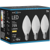 Mexen Nova 3x Ampoule LED E14, C37, 7W, Chaude - 3000K, 735 lm - L102-E14-0730-01x03
