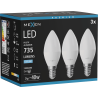 Mexen Nova 3x Ampoule LED E14, C37, 7W, Froid - 6500K, 735 lm - L102-E14-0765-01x03