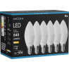Mexen Nova 6x Ampoule LED E14, C37, 8W, Chaude - 3000K, 840 lm - L102-E14-0830-01x06