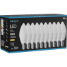 Mexen Nova 10x Ampoule LED E14, C37, 8W, Chaude - 3000K, 840 lm - L102-E14-0830-01x10