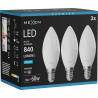 Mexen Nova 3x Ampoule LED E14, C37, 8W, Froid - 6500K, 840 lm - L102-E14-0865-01x03