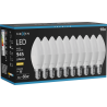 Mexen Nova 10x Ampoule LED E14, C37, 9W, Chaude - 3000K, 945 lm - L102-E14-0930-01x10