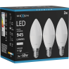Mexen Nova 3x Ampoule LED E14, C37, 9W, Neutre - 4000K, 945 lm - L102-E14-0940-01x03