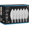Mexen Nova 6x Ampoule LED E14, C37, 9W, Neutre - 4000K, 945 lm - L102-E14-0940-01x06