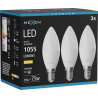 Mexen Nova 3x Ampoule LED E14, C37, 10W, Chaude - 3000K, 1055 lm - L102-E14-1030-01x03