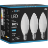Mexen Nova 3x ampoule LED E14, C37, 10W, Froid - 6500K, 1055 lm - L102-E14-1065-01x03