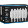 Mexen Nova 6x Ampoule LED E14, C37, 10W, Froid - 6500K, 1055 lm - L102-E14-1065-01x06