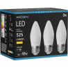 Mexen Nova 3x Ampoule LED E27, C37, 5W, Chaude - 3000K, 525 lm - L102-E27-0530-01x03