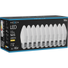 Mexen Nova 10x ampoule LED E27, C37, 5W, Chaude - 3000K, 525 lm - L102-E27-0530-01x10