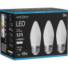Mexen Nova 3x Ampoule LED E27, C37, 5W, Neutre - 4000K, 525 lm - L102-E27-0540-01x03