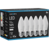 Mexen Nova 6x Ampoule LED E27, C37, 5W, Neutre - 4000K, 525 lm - L102-E27-0540-01x06