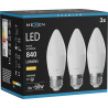 Mexen Nova 3x Ampoule LED E27, C37, 8W, Chaude - 3000K, 840 lm - L102-E27-0830-01x03