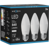 Mexen Nova 3x Ampoule LED E27, C37, 8W, Neutre - 4000K, 840 lm - L102-E27-0840-01x03