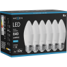 Mexen Nova 6x Ampoule LED E27, C37, 8W, Froid - 6500K, 840 lm - L102-E27-0865-01x06