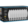 Mexen Nova 10x Ampoule LED E27, C37, 10W, Chaude - 3000K, 1055 lm - L102-E27-1030-01x10