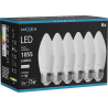 Mexen Nova 6x Ampoule LED E27, C37, 10W, Neutre - 4000K, 1055 lm - L102-E27-1040-01x06