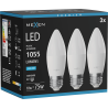 Mexen Nova 3x Ampoule LED E27, C37, 10W, Froide - 6500K, 1055 lm - L102-E27-1065-01x03