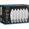 Mexen Nova 6x Ampoule LED E27, C37, 10W, Froid - 6500K, 1055 lm - L102-E27-1065-01x06