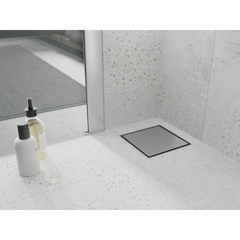 Mexen Flat-Q M13 caniveau de sol carré 20 x 20 cm, inox - 1010020