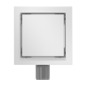 Mexen Flat-Q M13 caniveau de sol carré 20 x 20 cm, inox - 1010020