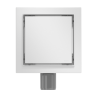 Mexen Flat-Q M13 caniveau de sol carré 25 x 25 cm, inox - 1010025
