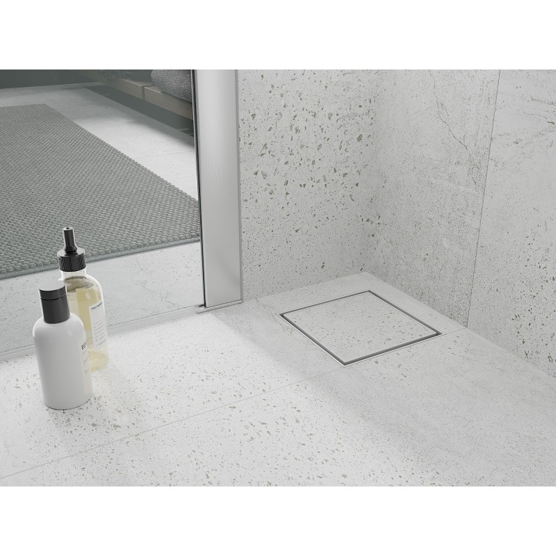 Mexen Flat-Q M13 siphon de sol carré 12 x 12 cm, blanc - 1210012