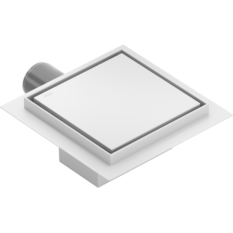 Mexen Flat-Q M13 siphon de sol carré 12 x 12 cm, blanc - 1210012